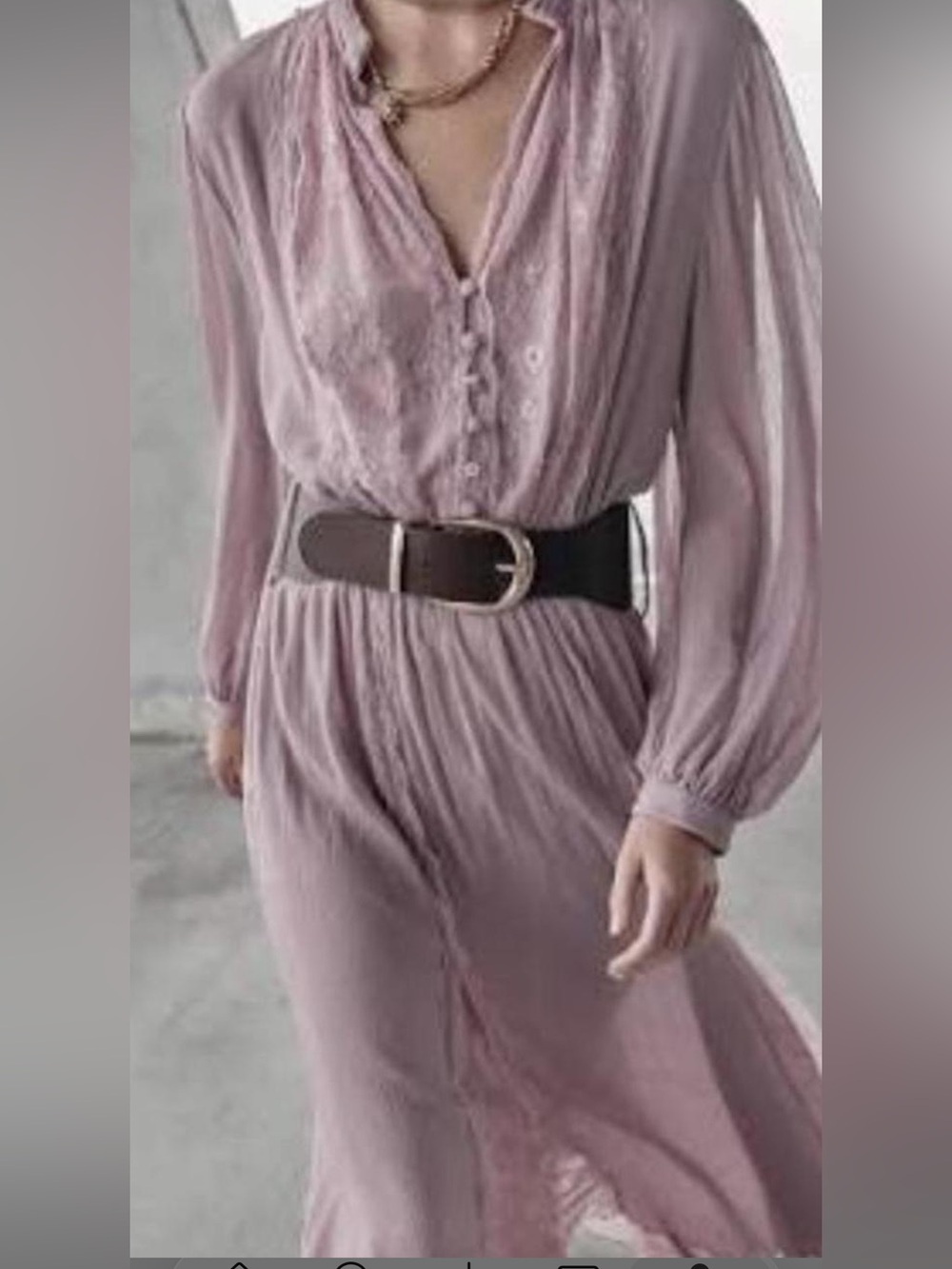 Zara Long Sleeve Midi Dress in Dusty Rose